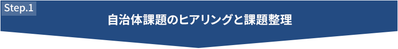 STEP1 自治体課題のヒアリングと課題整理